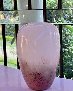 blush cloud glass vase