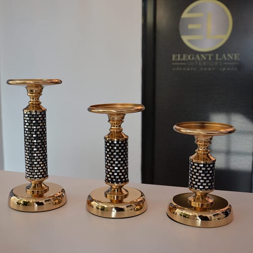 Mosaic candle holder set Mosaic candle holder set of 3
